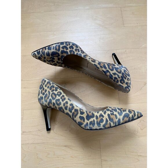 RON White "Cindy" Pointed Toe Leopard Heels BNWT Italy - Picture 2 of 10
